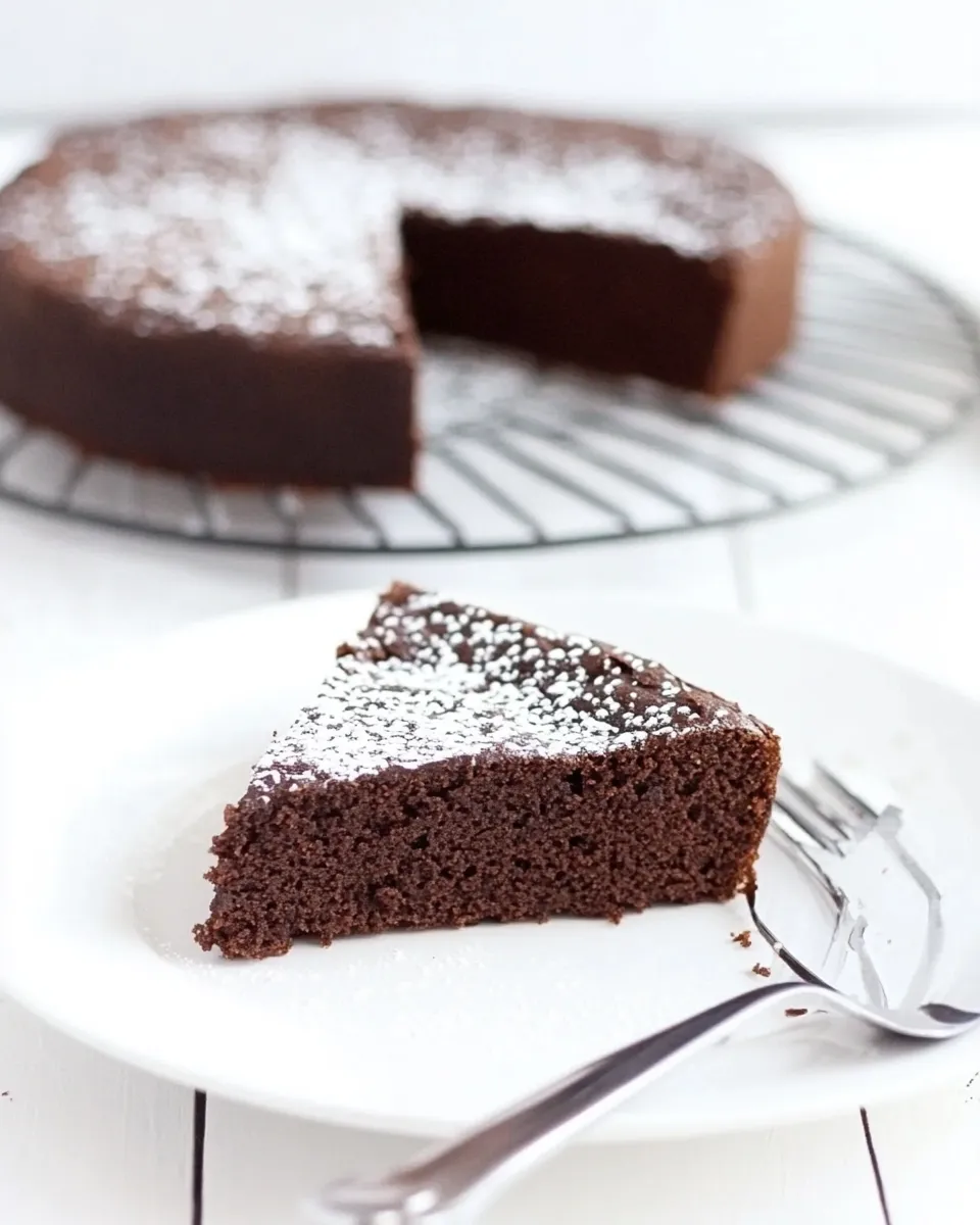 Easy Torta Caprese Recipe (Chocolate Almond Flourless Cake) shot