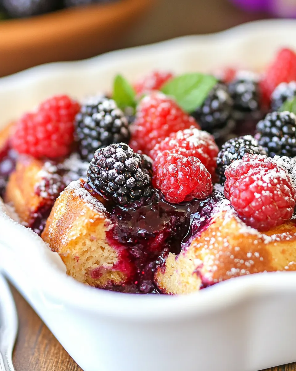Delicious Triple Berry French Toast Casserole image