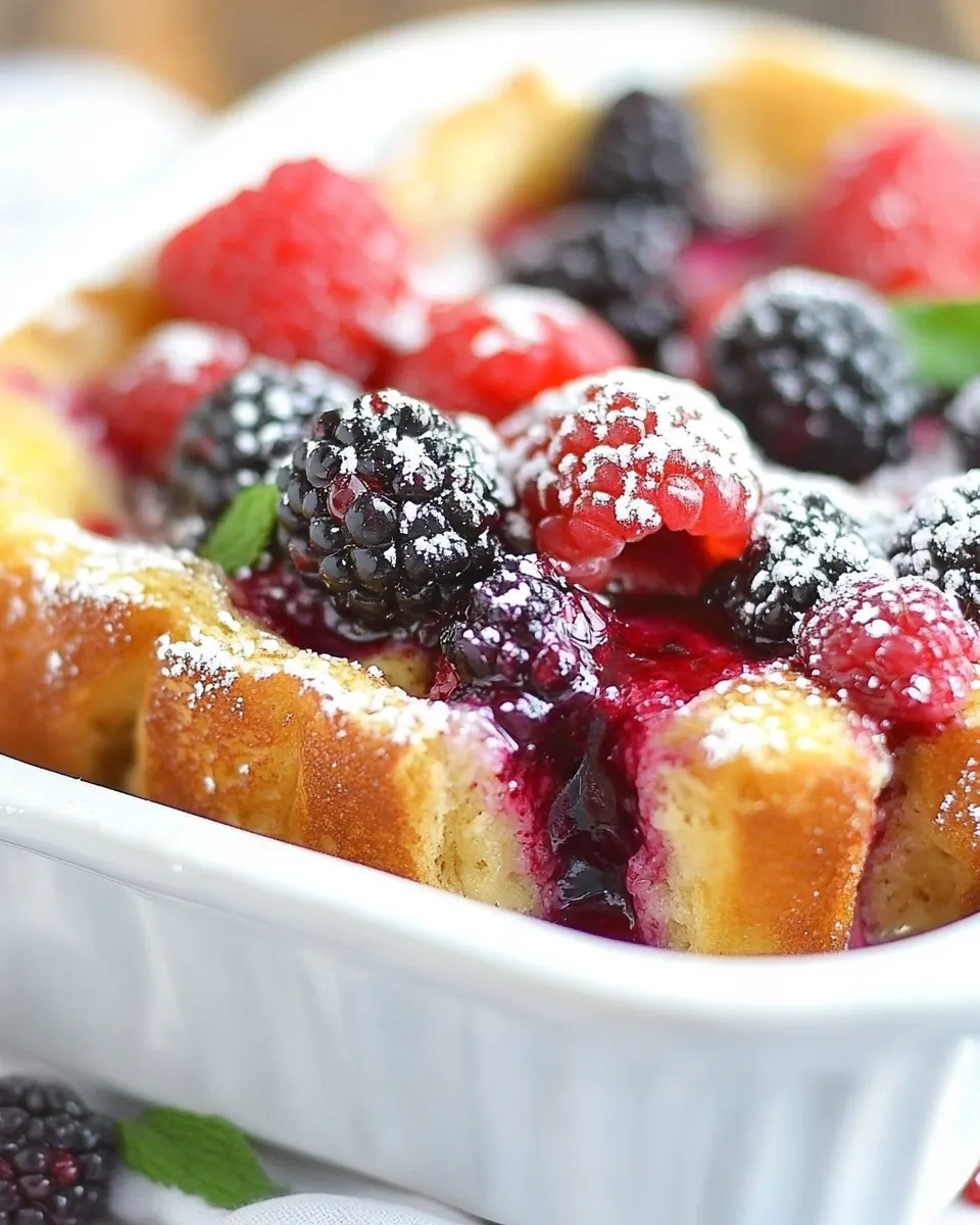 Easy Triple Berry French Toast Casserole recipe photo