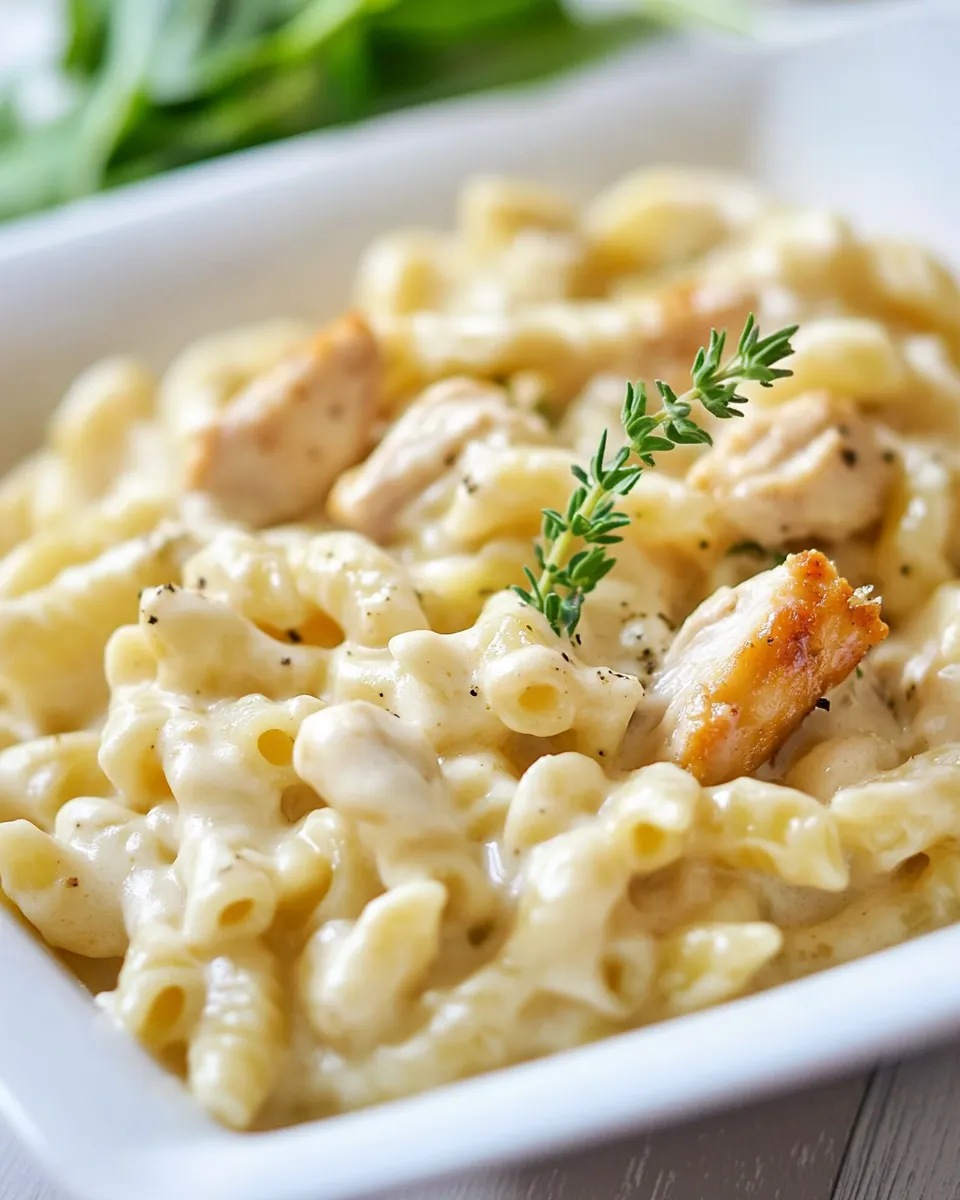 Easy Triple Cheddar Chicken Pasta recipe photo
