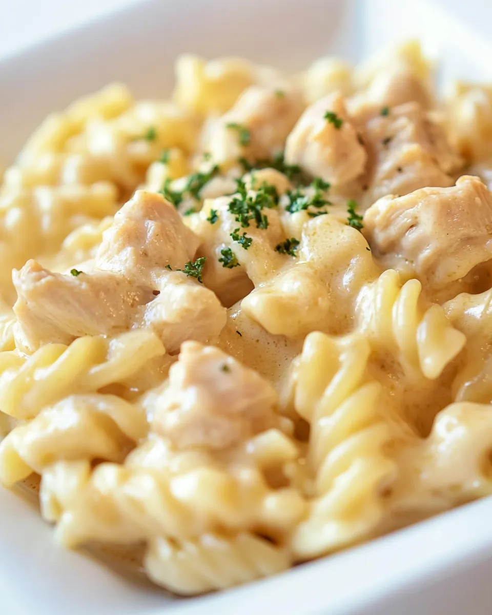 Savory Triple Cheddar Chicken Pasta dish photo