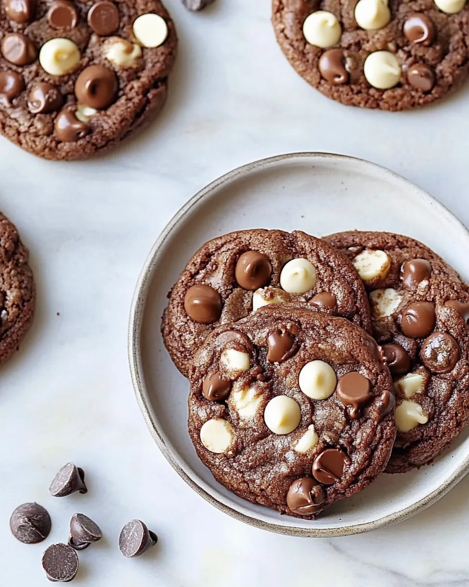 Easy Triple Chip Chocolate Cookies recipe photo