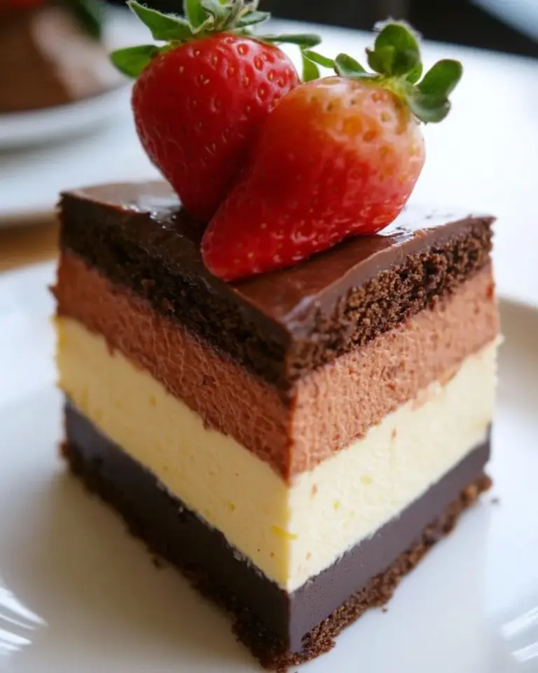 Homemade Triple Layer Cheesecake photo