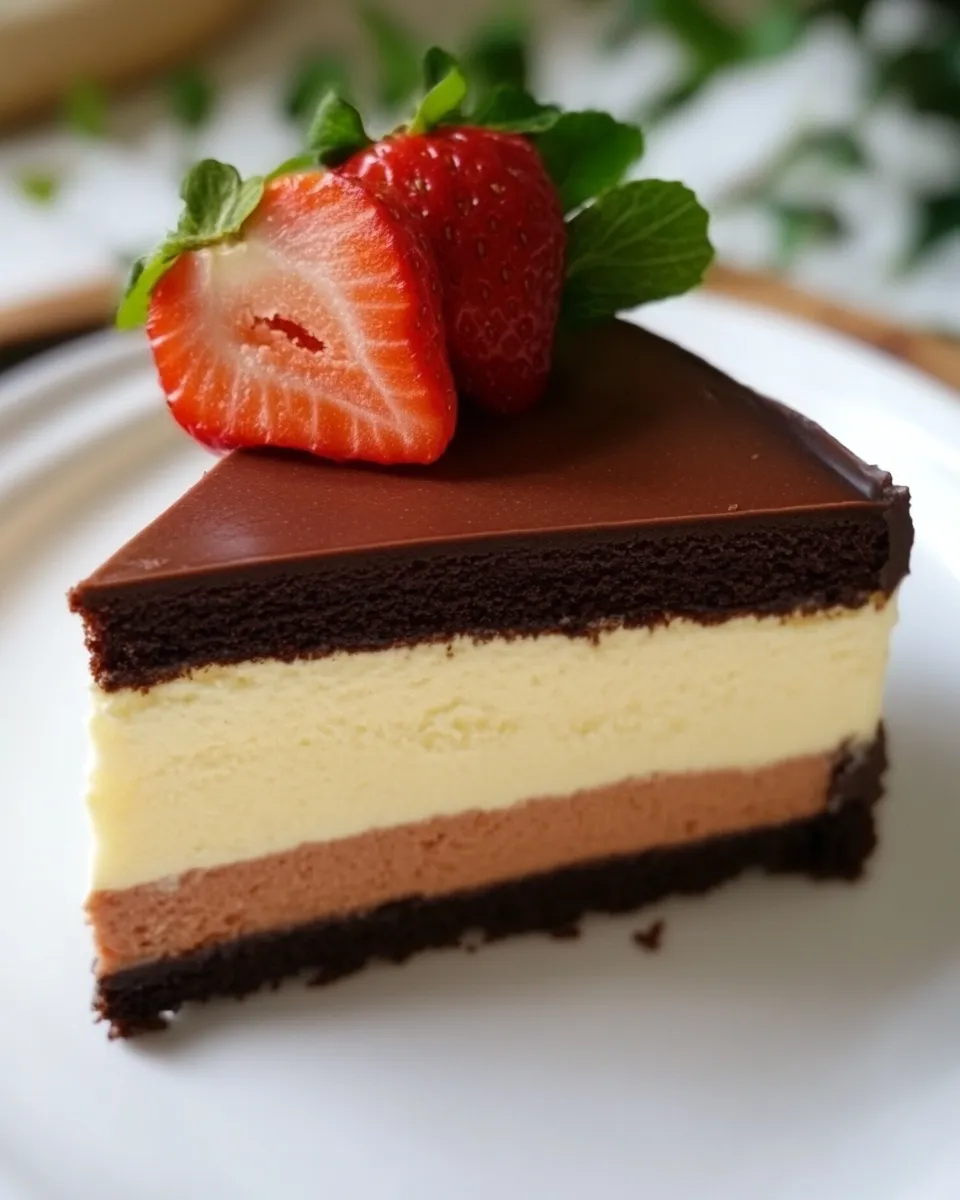 Classic Triple Layer Cheesecake image