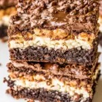 Homemade Triple Layer Rice Krispie Brownies photo