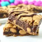 Homemade Triple Threat Peanut Butter Cookie Bars photo