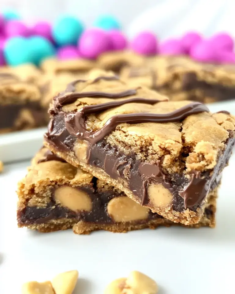 Homemade Triple Threat Peanut Butter Cookie Bars photo