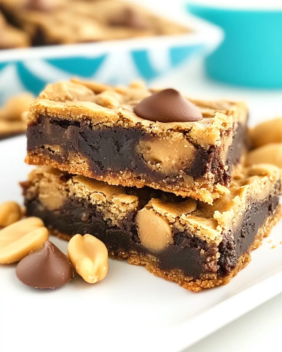 Easy Triple Threat Peanut Butter Cookie Bars recipe photo