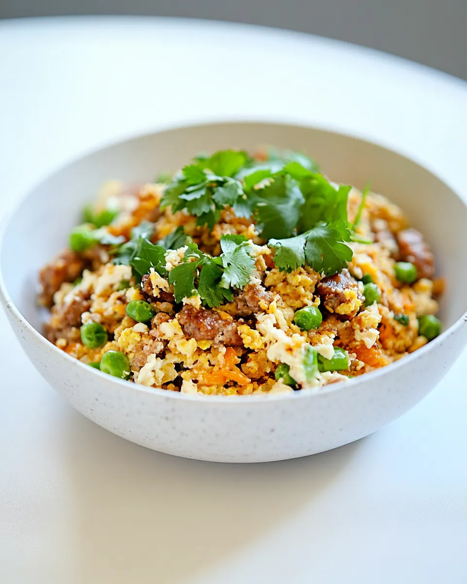 Homemade Turkey Sausage Egg Roll Bowl photo
