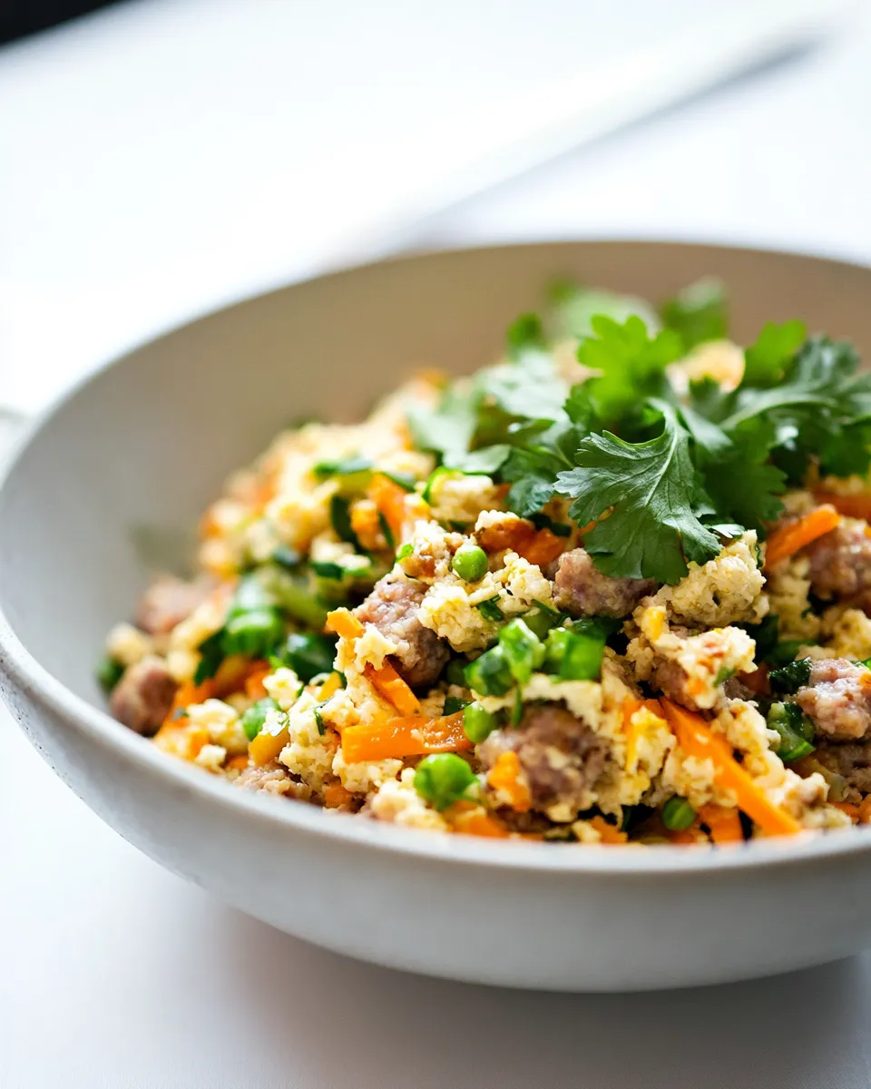 Delicious Turkey Sausage Egg Roll Bowl image