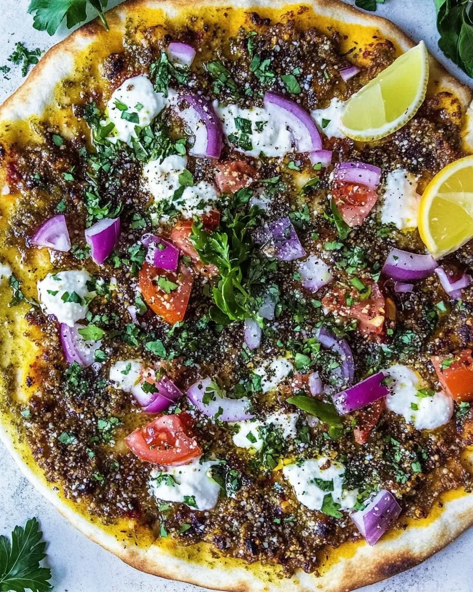 Classic Turkish Pizza Lahmacun image