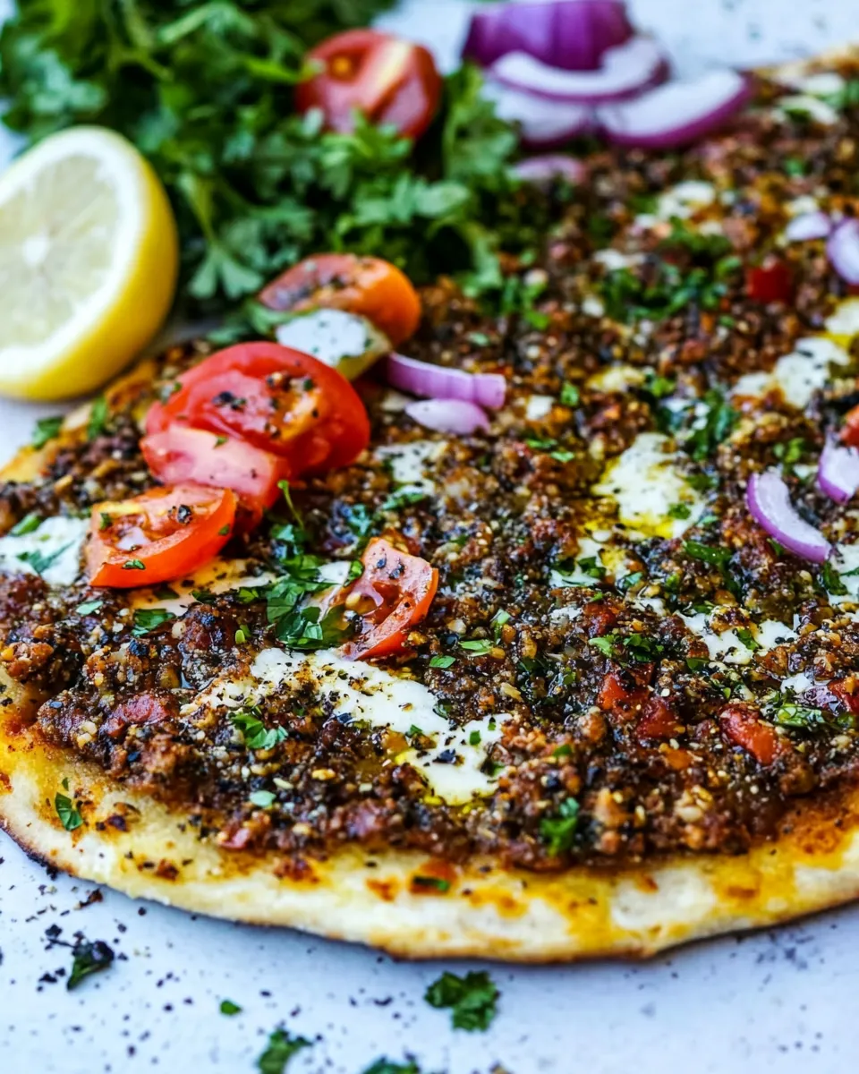 Easy Turkish Pizza Lahmacun dish photo