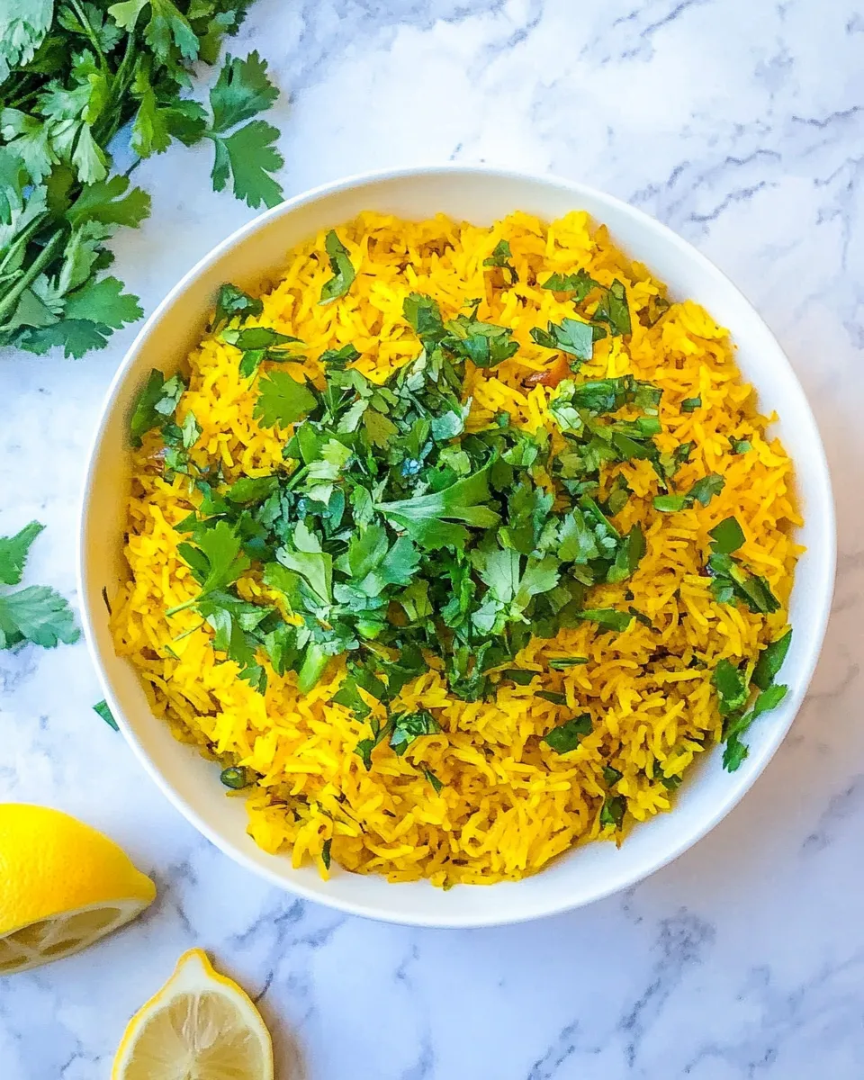 Delicious Turmeric Rice Recipe dish photo