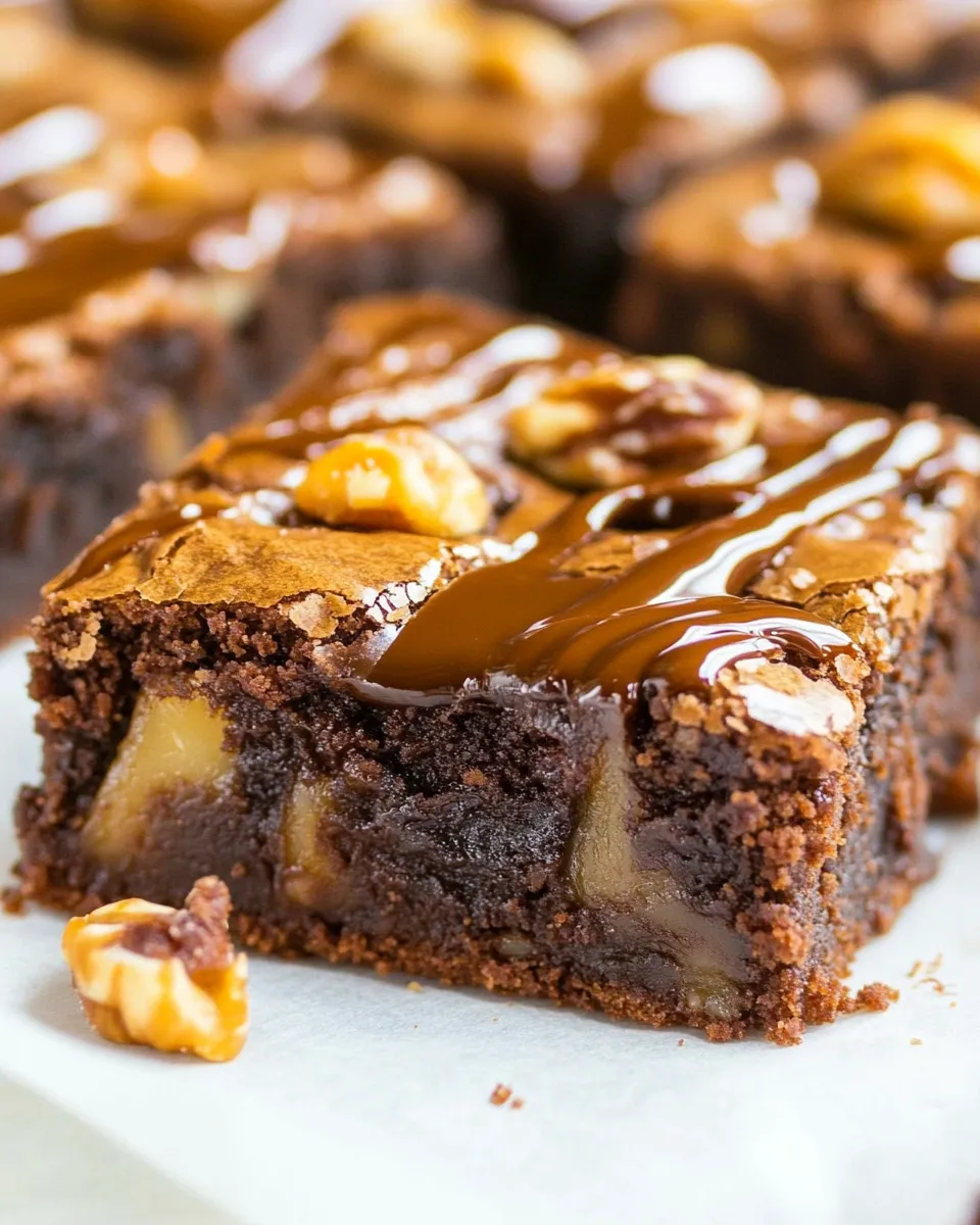 Easy Turtle Brownies recipe photo