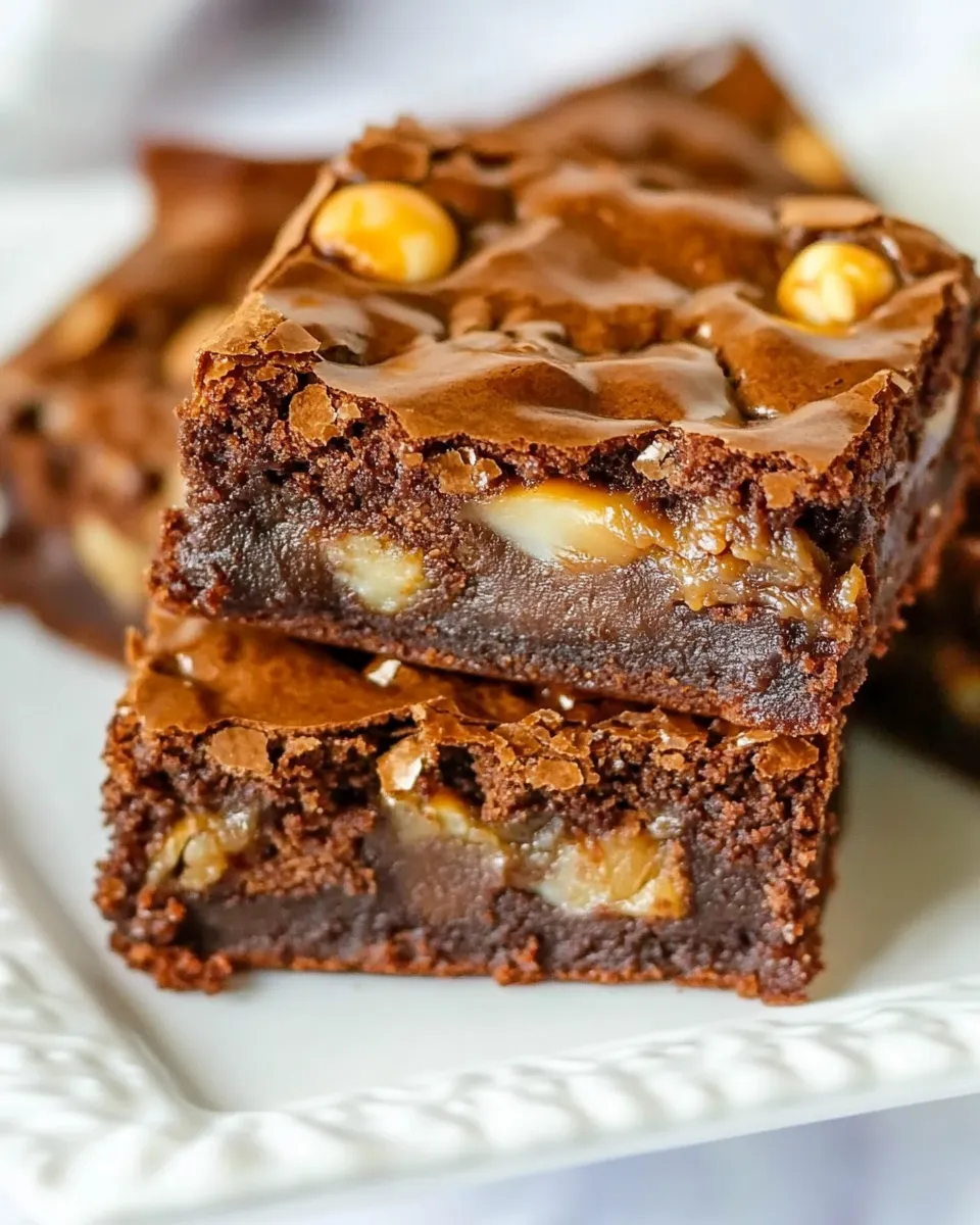 Delicious Turtle Brownies shot