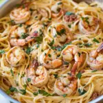 Homemade Tuscan Shrimp Pasta Recipe photo