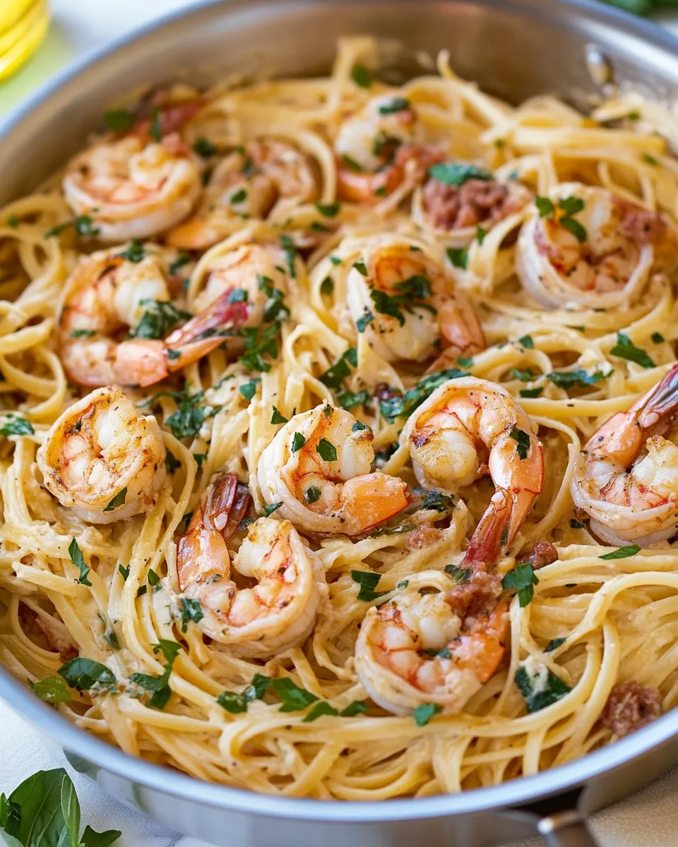 Homemade Tuscan Shrimp Pasta Recipe photo