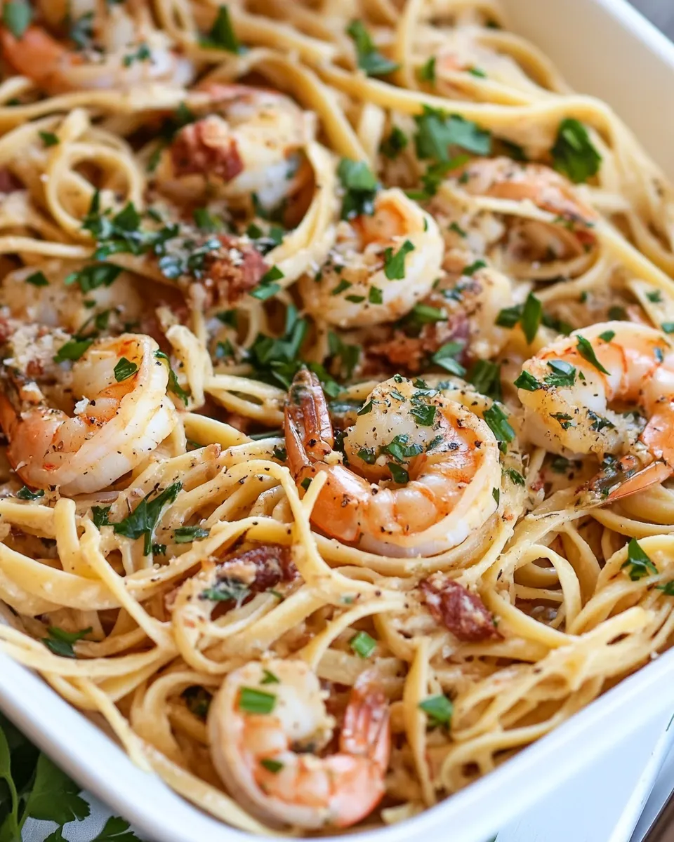 Classic Tuscan Shrimp Pasta Recipe image