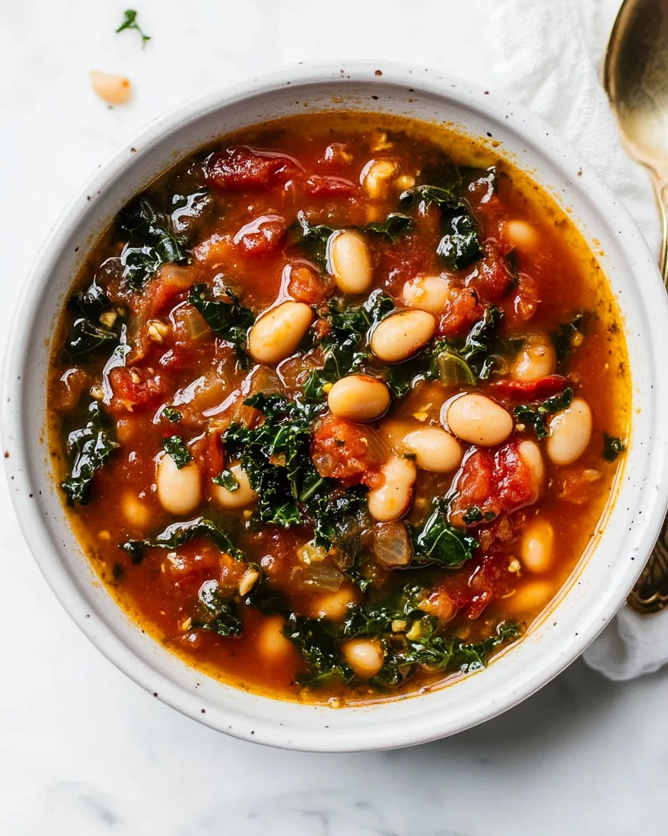 Savory Tuscan Tomato Bean Soup with Kale. image