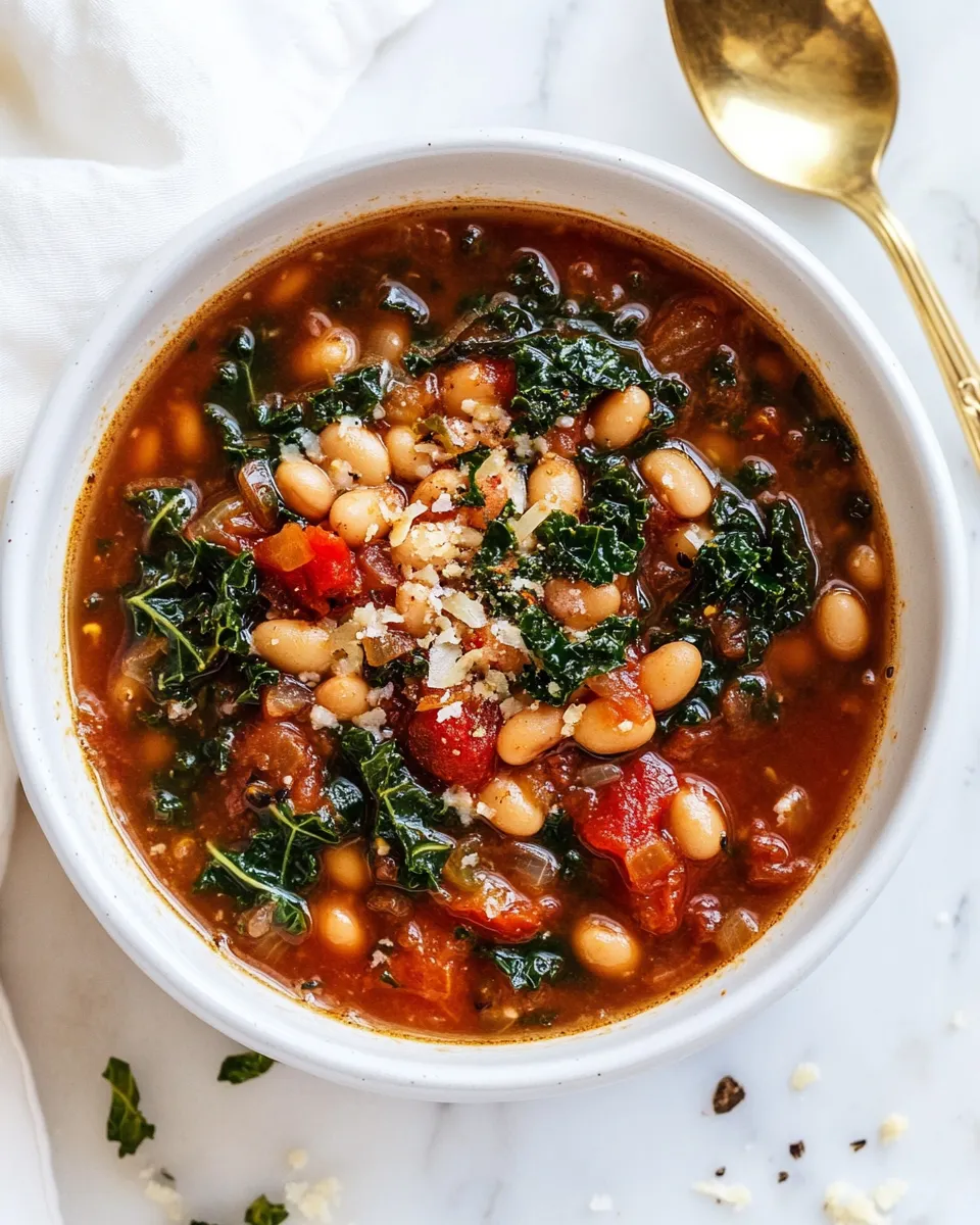 Quick Tuscan Tomato Bean Soup with Kale. picture