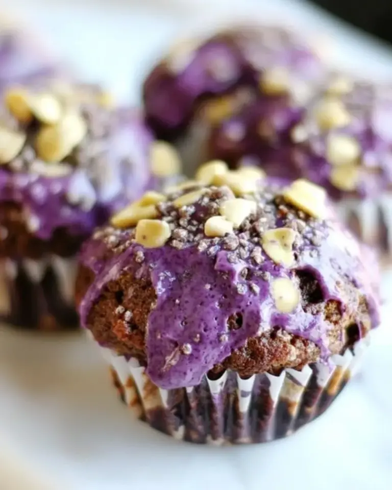Savory Ube Muffins Naturally Purple! recipe photo