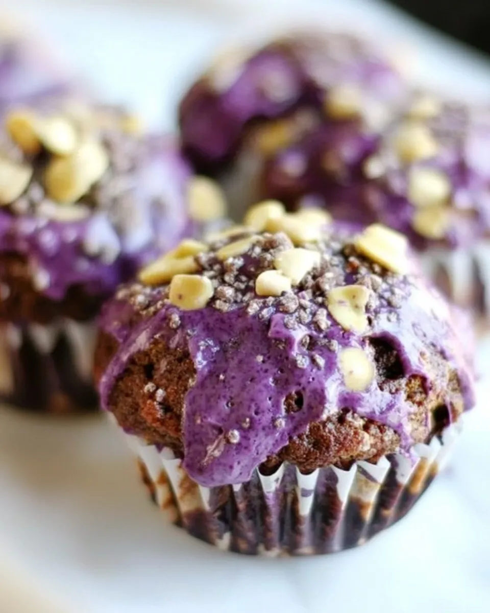 Savory Ube Muffins Naturally Purple! recipe photo