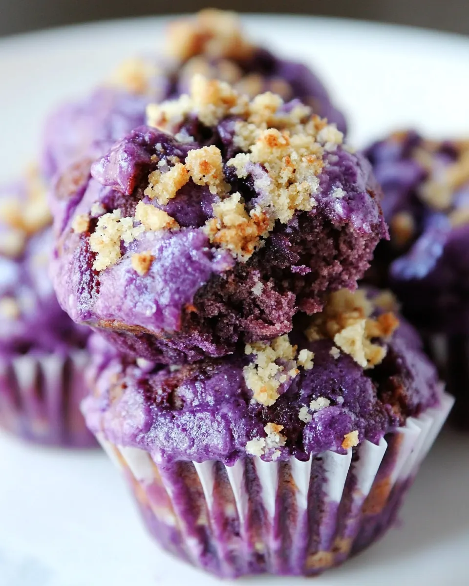 Delicious Ube Muffins Naturally Purple! picture