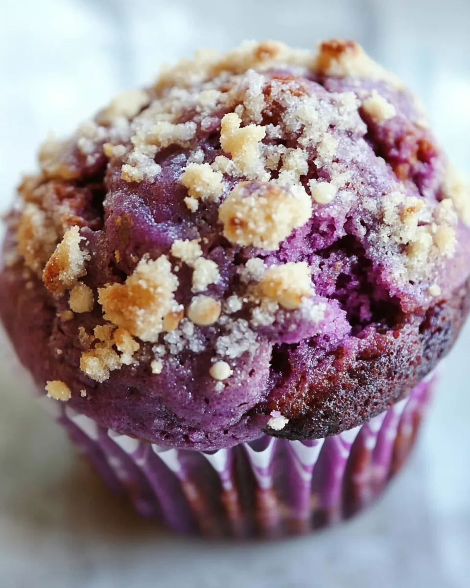 Tasty Ube Muffins Naturally Purple! image