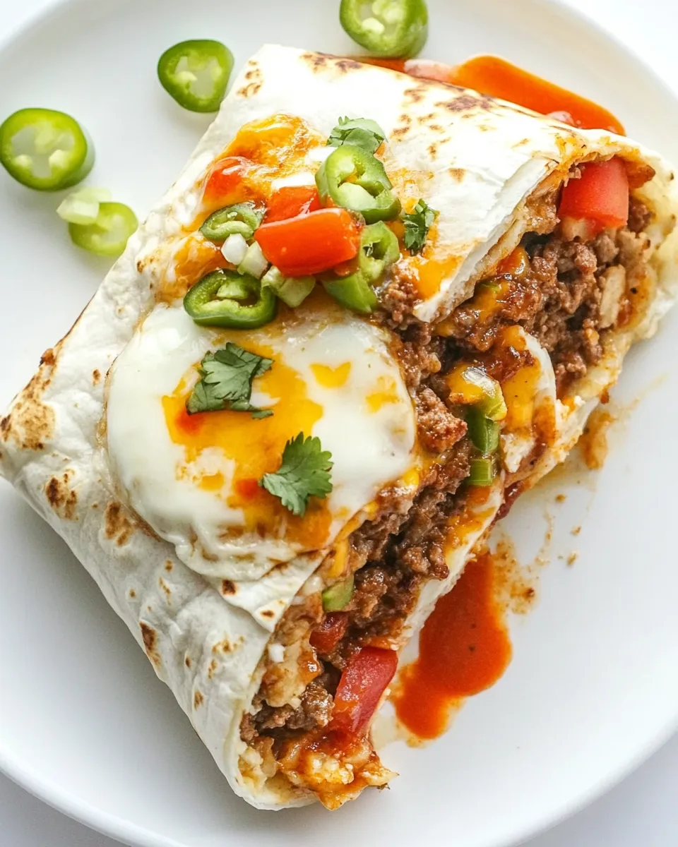 Delicious Ultimate Breakfast Burrito shot