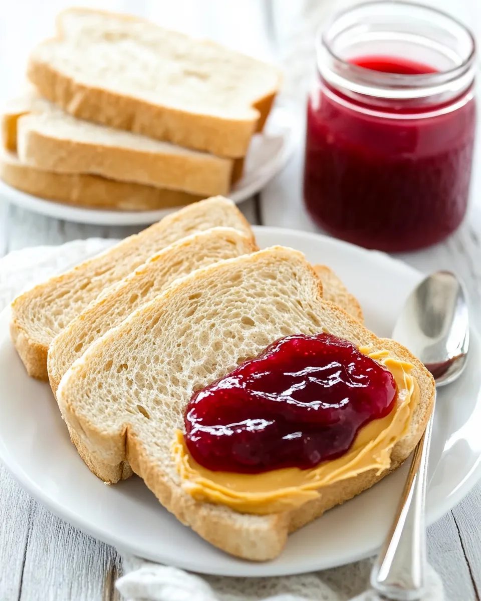 Delicious Ultimate Scratch-Made Peanut Butter and Jelly Sandwiches shot