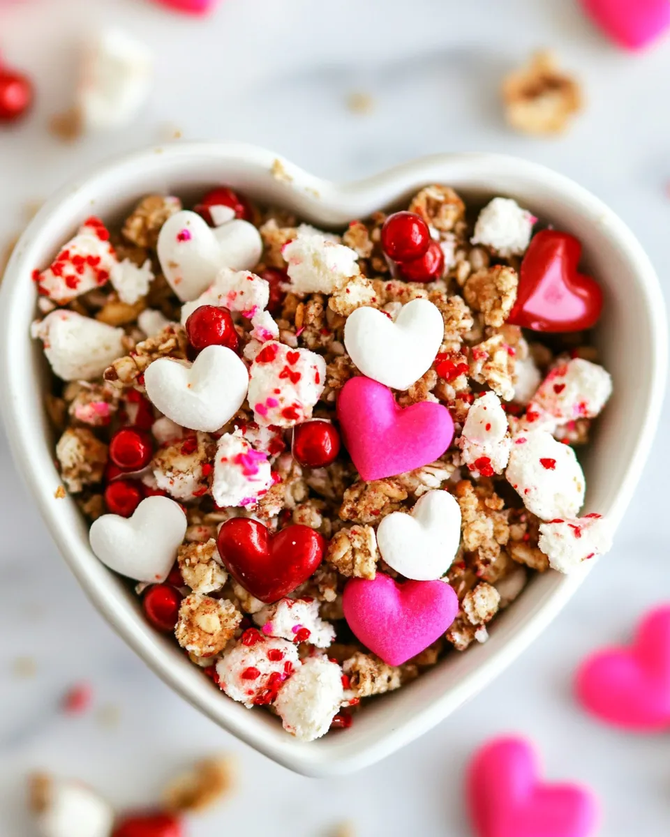 Delicious Valentine Snack Mix shot