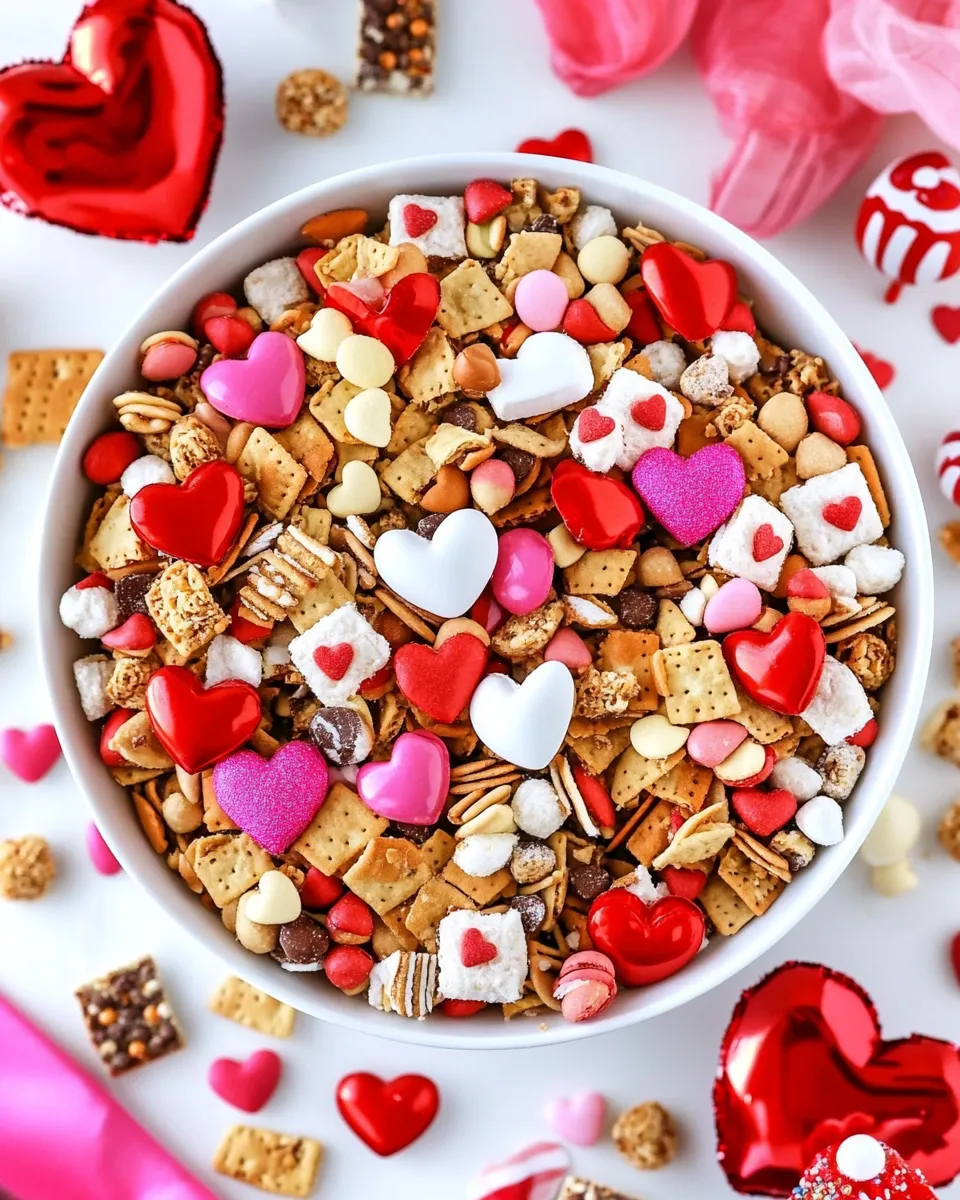 Homemade Valentines Day Snack Mix photo