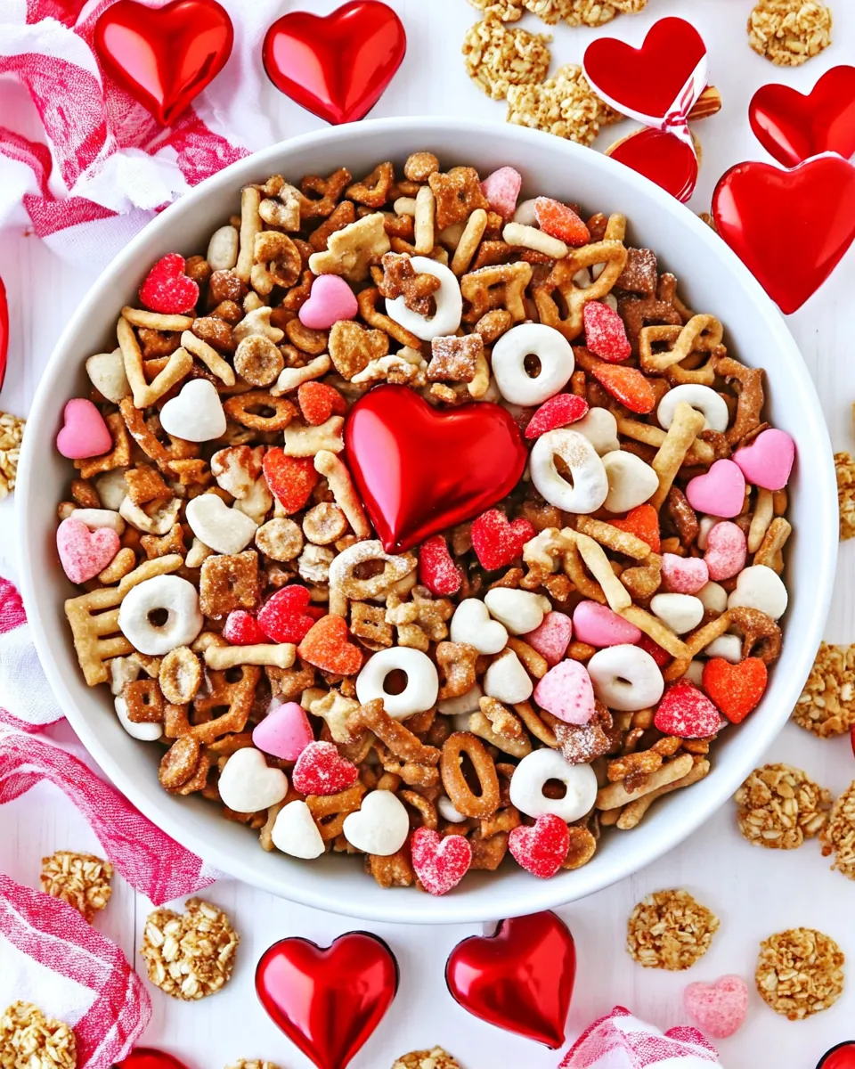 Delicious Valentines Day Snack Mix shot