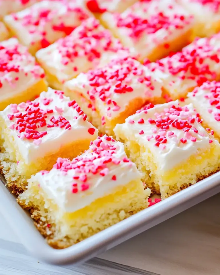Easy Valentines Day Vanilla Pudding Sugar Cookie Bars photo
