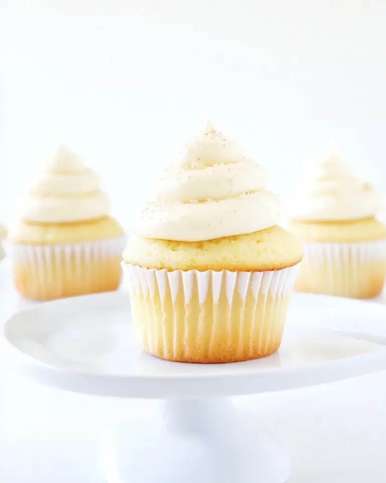 Homemade Vanilla Almond Cupcakes photo