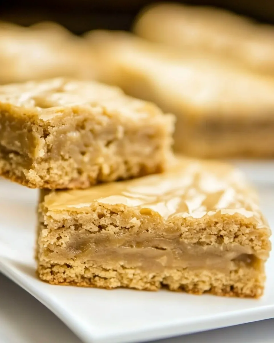 Tasty Vanilla Bean Caramel Blondies shot