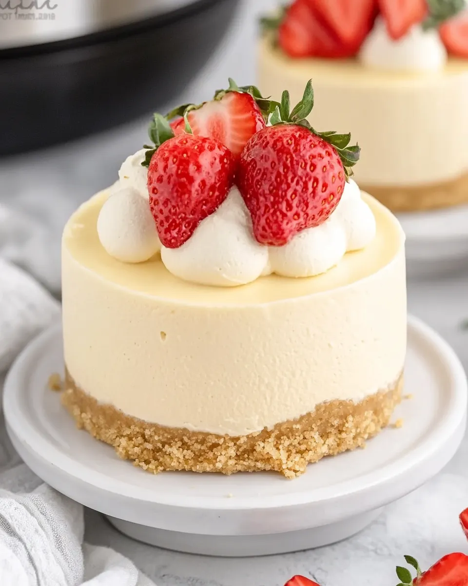 Homemade Vanilla Bean Instant Pot Cheesecake photo