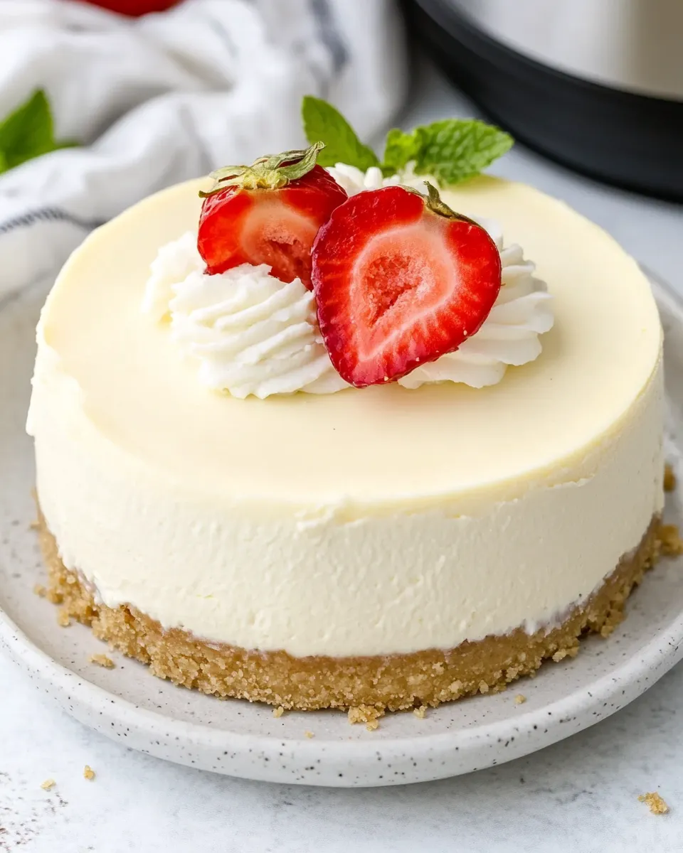 Quick Vanilla Bean Instant Pot Cheesecake recipe photo