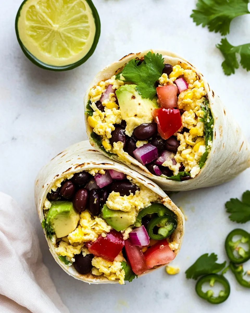 Delicious Vegan Breakfast Burrito shot