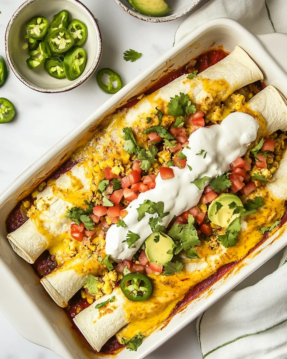 Easy Vegan Breakfast Enchiladas recipe photo