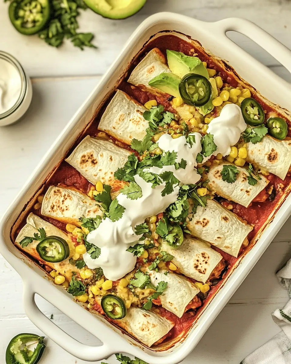 Delicious Vegan Breakfast Enchiladas shot