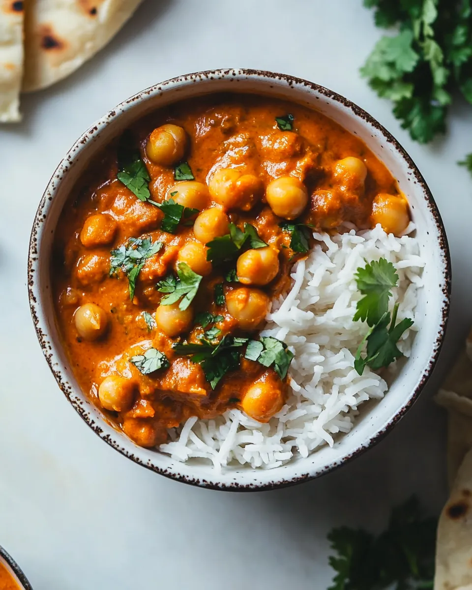 Savory Vegan Butter Chickpeas shot