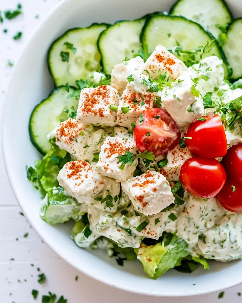 Delicious Vegan Chicken Salad shot