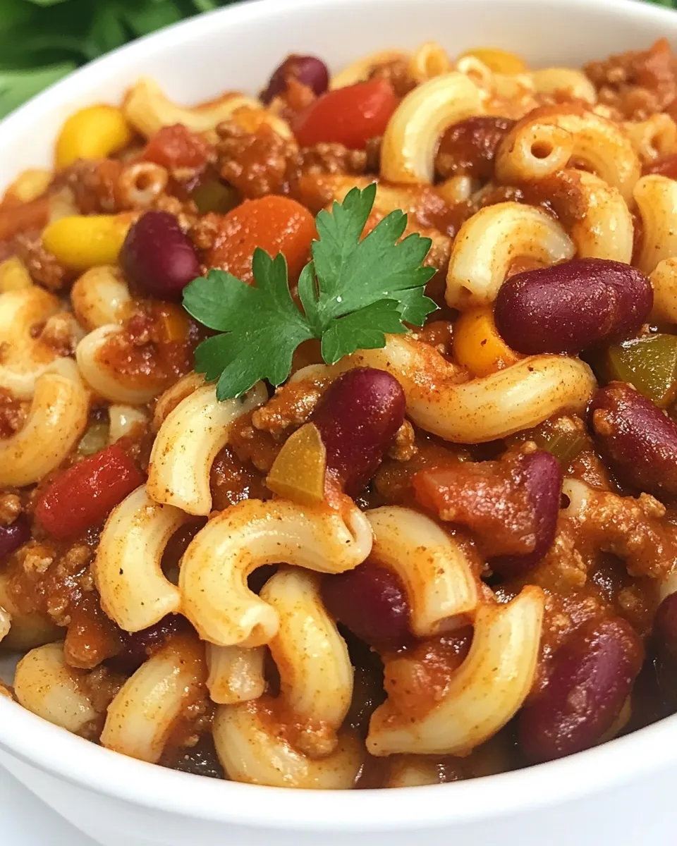 Quick Vegan Chili Mac (30 Minute!) recipe photo
