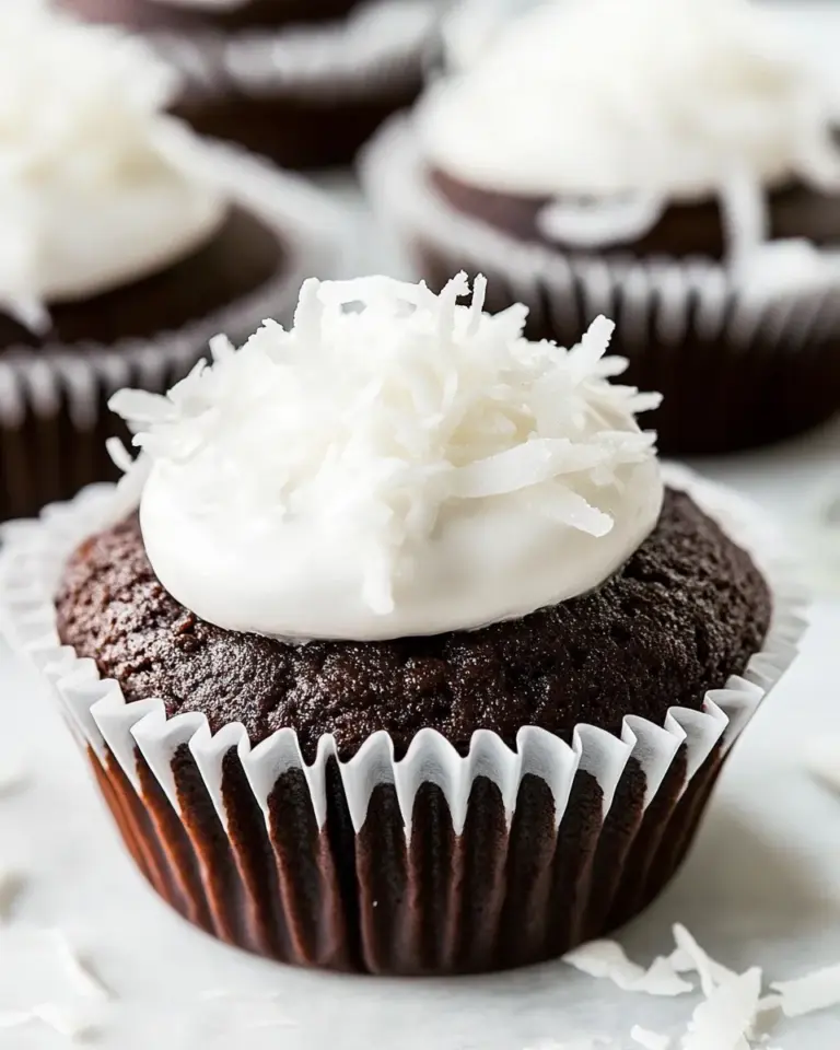 Homemade Vegan Chocolate Coconut Cupcakes photo