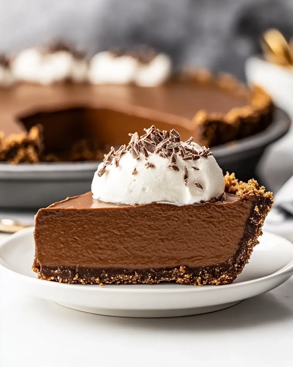 Easy Vegan Chocolate Pie (No-Bake) recipe photo