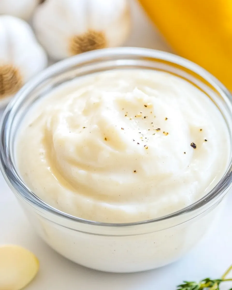Easy Vegan Garlic Aioli (Oil-Free!) shot