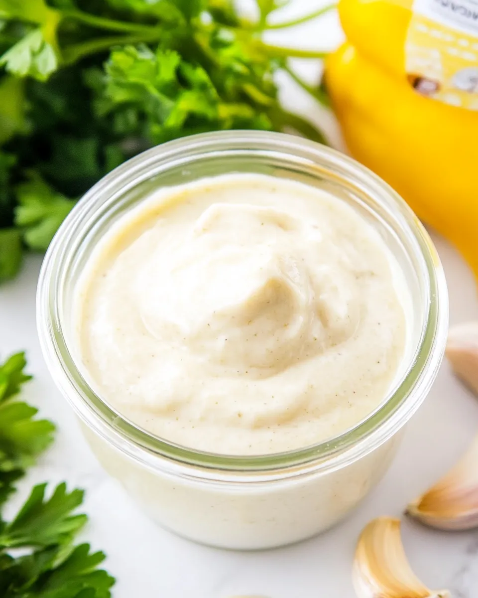 Delicious Vegan Garlic Aioli (Oil-Free!) recipe image