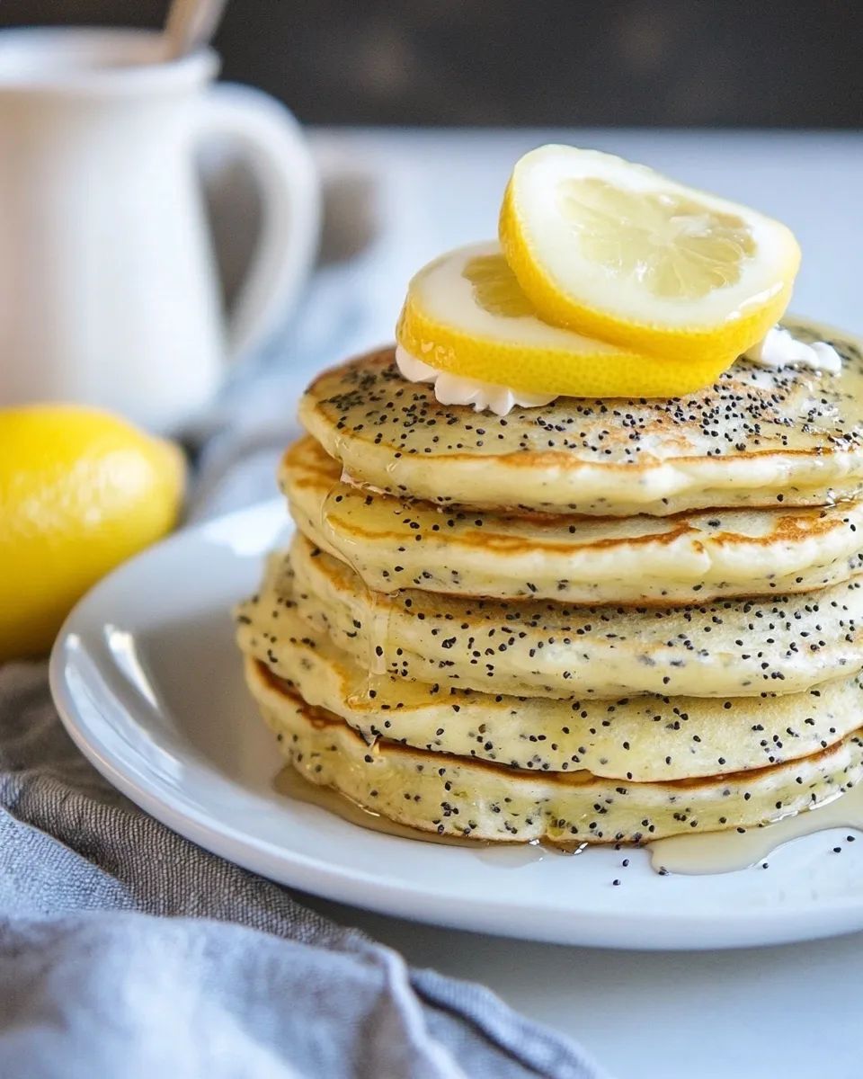 Classic Vegan Lemon Poppy Seed Pancakes image