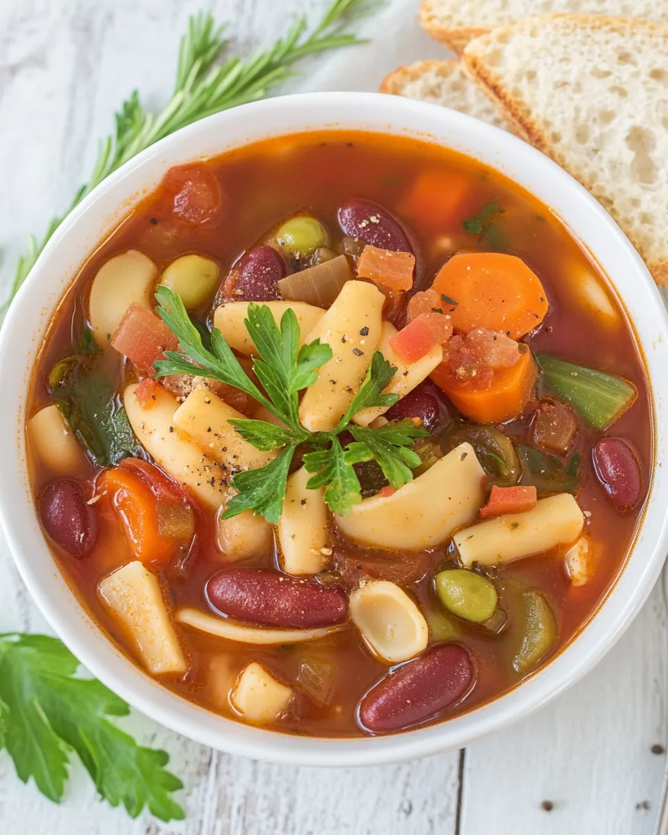 Easy Vegan Minestrone Soup recipe photo